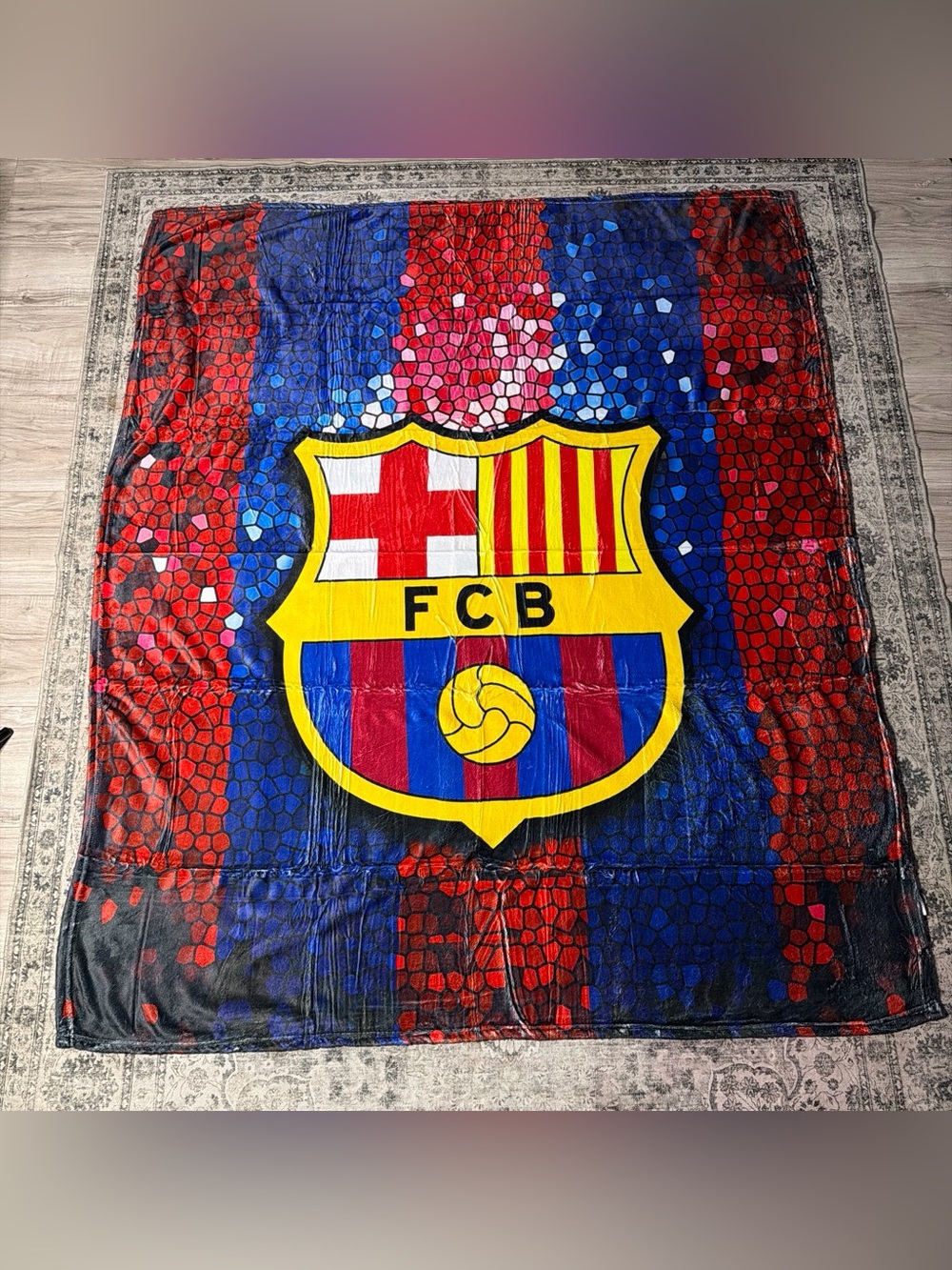 Red & Blue Men's Throw Blanket